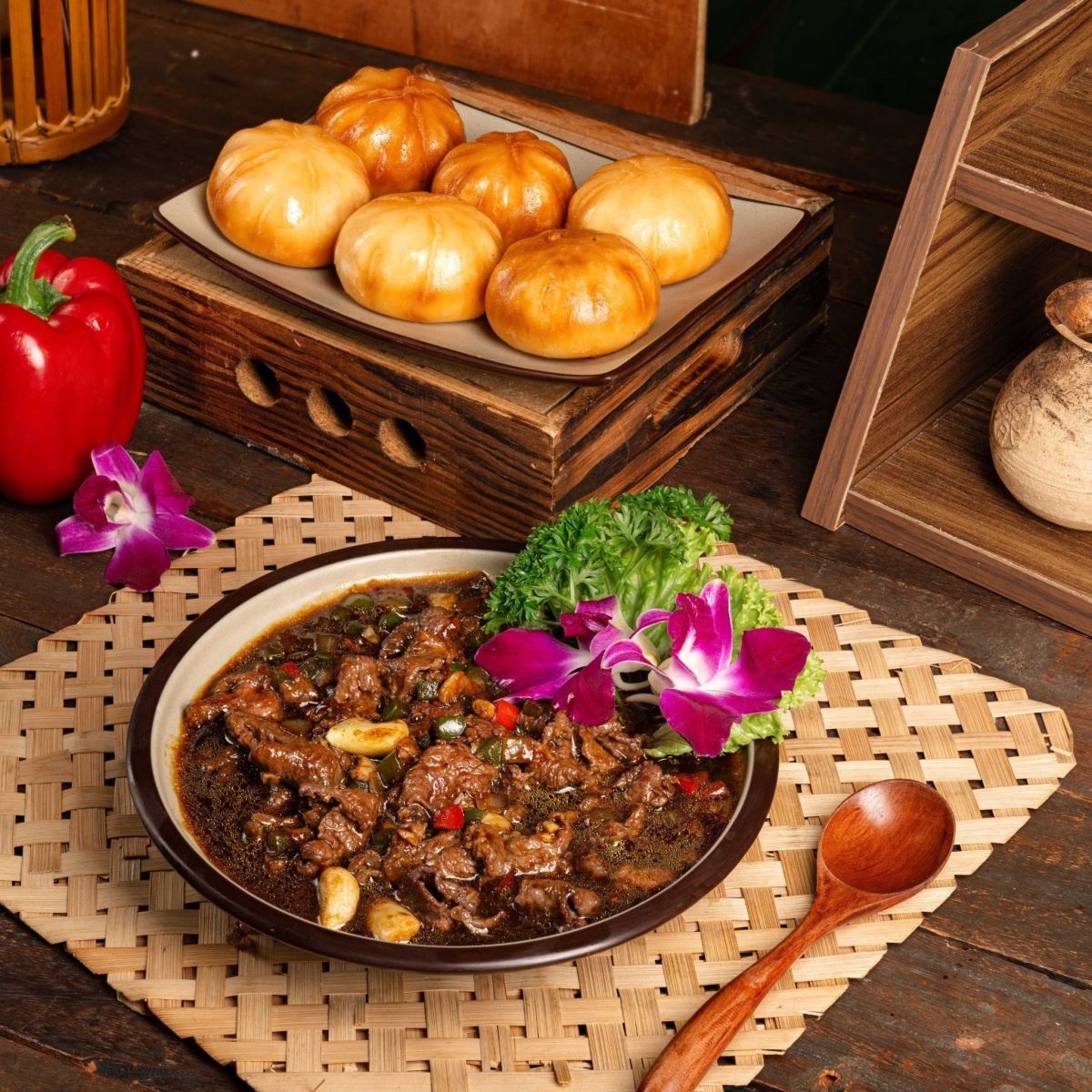 Ba Chỉ Bò Sốt Tiêu Đen